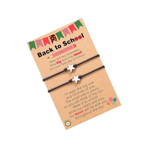 XIAOQENAN Robustes Wachsfaden Und Metallsternarmband Verstellbar Geflochten von XIAOQENAN