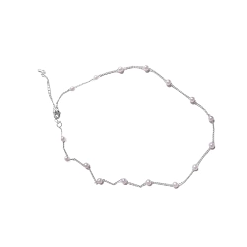 XIAOQENAN Schwimmende Perlen Halskette Verstellbare Ketten Halskette Perlen Schmuck Handgefertigtes Halsschmuck Alltag Für Tägliche Frauen Mode von XIAOQENAN