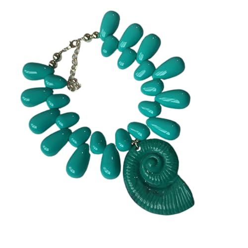 XIAOQENAN Sea Conch Anhänger Halskette Leichtes Krawabwäsche Schmuckstück Für Strandurlaub Und Lässige Outfits Wasserdichte Anhänger Halskette von XIAOQENAN