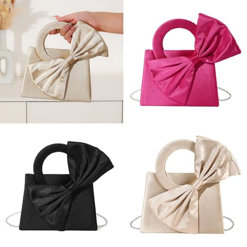XIAOQENAN Stilvolle Abendtasche Mit Großen Bögen Verzierungen Umhängetaschen Crossbody Geldbörse Für Soziale Veranstaltung Und Partyabend XIAOQENAN Stilvolle Abendtasche Mit Großen Bögen Verzierungen Umhängetaschen Crossbody Geldbörse Für Soziale Veranstaltung Und Partyabend von XIAOQENAN