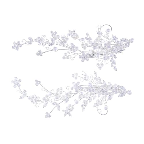 XIAOQENAN Stilvolle Perlen Verschönerte Haar Vine Clip Natürliches Textur Design Ideal Für Brautkosten Oder Büro Formelle Anlässe Haarzubehör von XIAOQENAN