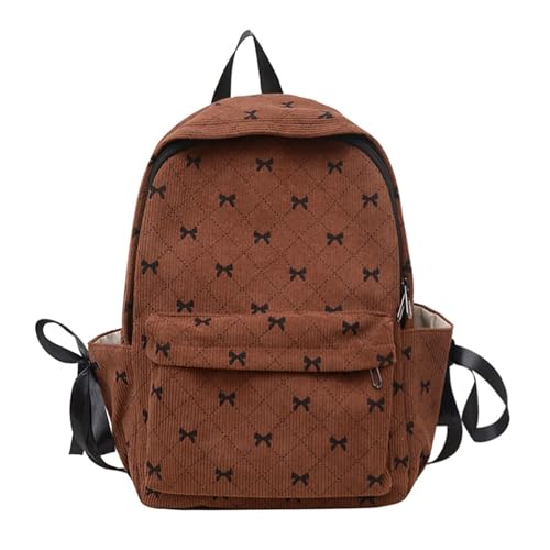 XIAOQENAN Stilvoller Cord Rucksack Mit Bowknot Detail Für College Und Frauen Schulbuchstasche Für Lässige Tägliche Oder Reiseeinkaufsmodus Rucksack Frauen XIAOQENAN Stilvoller Cord Rucksack Mit Bowknot Detail Für College Und Frauen Schulbuchstasche Für Lässige Tägliche Oder Reiseeinkaufsmodus Rucksack Frauen von XIAOQENAN