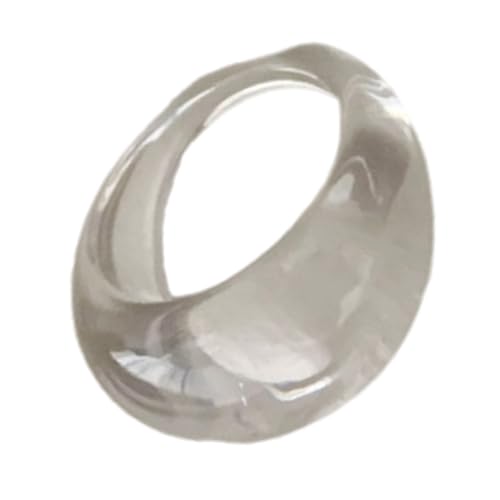 XIAOQENAN Stylish Harz Gebogen Geformte Ringe Komfort Passt Breite Oberflächen Fingerschmuck Stapelstapeler Ringe Party Dress Accessoire Personalisiertes Harzschmuck Geschenk von XIAOQENAN
