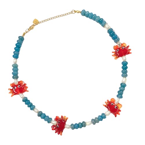 XIAOQENAN Süßwasserperlenketten Halskette Für Frauen Verstellbare Länge Neckkette Bunte Perlen Schlüsselbeutel Kettenkette Party Schmuck Täglicher Kette Halskette XIAOQENAN Süßwasserperlenketten Halskette Für Frauen Verstellbare Länge Neckkette Bunte Perlen Schlüsselbeutel Kettenkette Party Schmuck Täglicher Kette Halskette von XIAOQENAN