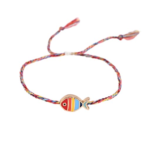 XIAOQENAN Trendy Geflochtenes Fischheizarmband Mit Verstellbarem Kabellegierungsschmuck Für Frauen Mode Handgelenk Accessoires Artistic Wobend Hand Chain Accessoire von XIAOQENAN