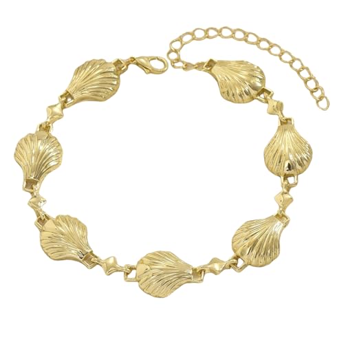 XIAOQENAN Türkis Mehrschichtiger Schmetterling Fußkettchenschale Und Perle Perlen Fußkettchen Accessoires Frauen Be Alloy Beach Armband von XIAOQENAN