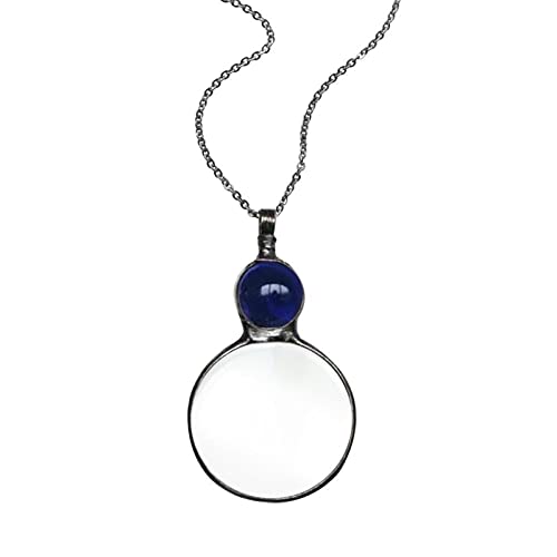 XIAOQENAN Übertriebene 10 x Glasanhänger Halskette Persönlichkeit Lupe Charm Pullover Kette Mode Halskette von XIAOQENAN