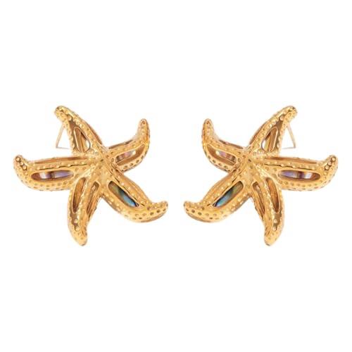 XIAOQENAN Verstellbare Halskette Edelstahlschmuck Mit Muschel Anhänger Strand Urlaub Accessoire Freizeitbekleidung Urlaub Edelstahl Halskette/Ohrringe von XIAOQENAN