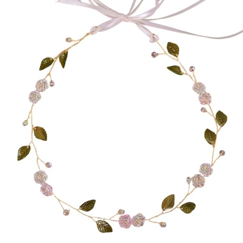 XIAOQENAN Verstellbare Perlen Mit Stättenhaarzubehör Brauthaarband Nachahmung Für Brautstyling Und Modische Outfits Elegantes Haarzubehör von XIAOQENAN