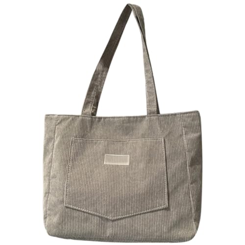 XIAOQENAN Vielseitige Cord Umhängetasche Mit Geräumigen Vordertaschen Unterarmtaschen Große Kapazitäts Reisehandtasche Für Frauen Stilvoller Grauer Käufer Tasche XIAOQENAN Vielseitige Cord Umhängetasche Mit Geräumigen Vordertaschen Unterarmtaschen Große Kapazitäts Reisehandtasche Für Frauen Stilvoller Grauer Käufer Tasche von XIAOQENAN