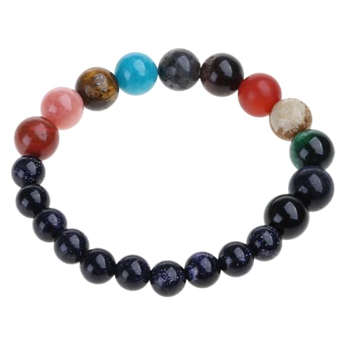 XIAOQENAN Vintage Styles Starry Galactics Armband Einstellbare Robuste Steinsymbol Schmuckzubehör Tragbar Für Männer Und Frauen Sonnensystem Armband von XIAOQENAN