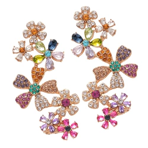 Zarte Blumenhaufen Drop Ohrringe Stecker Set Set 18k Gold Beschichtetes Nachkomfort Tag Zu Nacht Ohrschmuck Ohrringe Für Outfits von XIAOQENAN