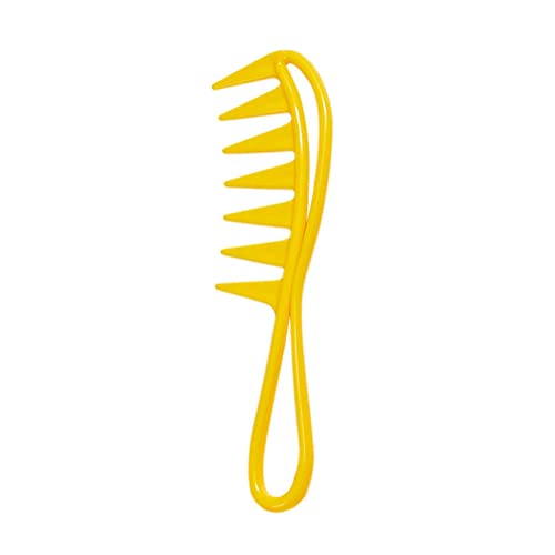 Haarprodukte Damen Set Entwirrungskamm mit breiten Zähnen Flexibler Kamm mit breiten Zähnen Kamm Antistatischer Entwirrungs-Shampoo-Kamm Wimpern Pflege (Yellow, One Size) von XIAOTUZ