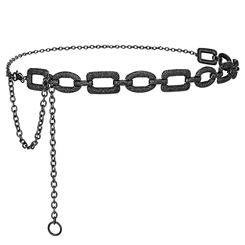 XIAOWU Taillenkette Gürtel Damen aus Metall für Kleid Jeans Verstellbare Legierung Kette Mode Body Link Kettengürtel von XIAOWU