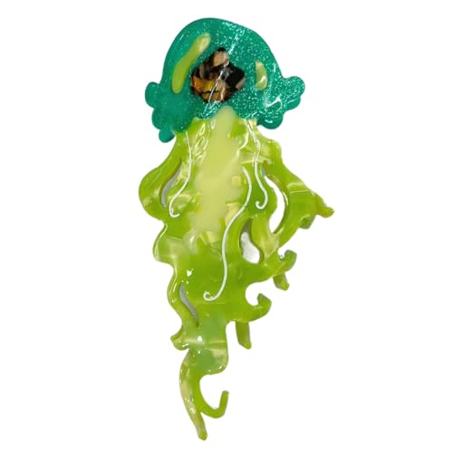 XIAOXIAOYU Acetat-Haarklammern – Quallenform, tragbar, starker Halt, Haarspangen für Damen, Studenten, Fitness-Enthusiasten, Schule, Tanzfixierung XIAOXIAOYU Acetat-Haarklammern – Quallenform, tragbar, starker Halt, Haarspangen für Damen, Studenten, Fitness-Enthusiasten, Schule, Tanzfixierung von XIAOXIAOYU