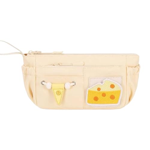 XIAOXIAOYU Bleistiftbeutel, Stifttaschenhalter,Stifteetui mit Käsemuster und Reißverschluss - Tragbares Federmäppchen für Radiergummis, Bleistifte, Stifte und Pinsel XIAOXIAOYU Bleistiftbeutel, Stifttaschenhalter,Stifteetui mit Käsemuster und Reißverschluss - Tragbares Federmäppchen für Radiergummis, Bleistifte, Stifte und Pinsel von XIAOXIAOYU