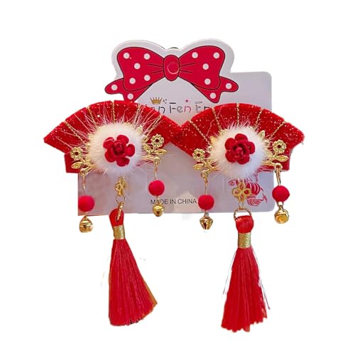 XIAOXIAOYU Chinesische Haarnadeln, Chinesisches Neujahrsstirnband,Haarspange im chinesischen Stil, rote Haarschleifen mit Quasten - Chinesische Haarspange, Frohes Neues Jahr Haarschmuck für XIAOXIAOYU Chinesische Haarnadeln, Chinesisches Neujahrsstirnband,Haarspange im chinesischen Stil, rote Haarschleifen mit Quasten - Chinesische Haarspange, Frohes Neues Jahr Haarschmuck für von XIAOXIAOYU