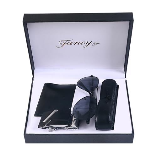 XIAOXIAOYU Gürtel Geldbörse Brille Set Für Vater - Tragbares Geschenkbox Set - Reisefertiges Leichtes Set, Edle Geschenkideen Für Vatertag Und Valentinstag XIAOXIAOYU Gürtel Geldbörse Brille Set Für Vater - Tragbares Geschenkbox Set - Reisefertiges Leichtes Set, Edle Geschenkideen Für Vatertag Und Valentinstag von XIAOXIAOYU