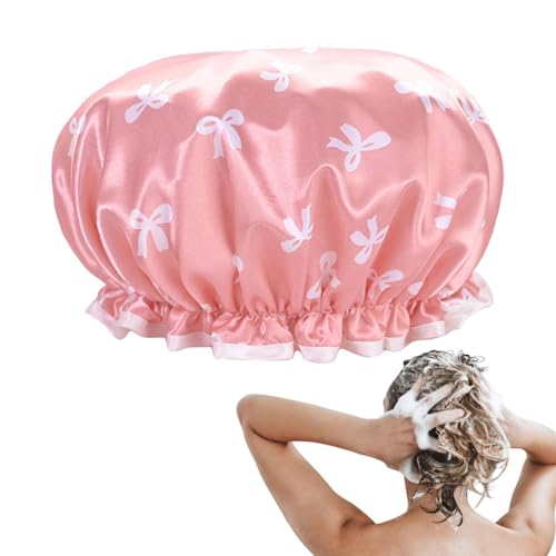 XIAOXIAOYU Haarabdeckung für Dusche, Damen Duschhut | Doppelschichtkopfabdeckung für Baddusche - Dickes Badezubehör, Frauenbad Motorhaube für Spa, Gesichtsbehandlung von XIAOXIAOYU