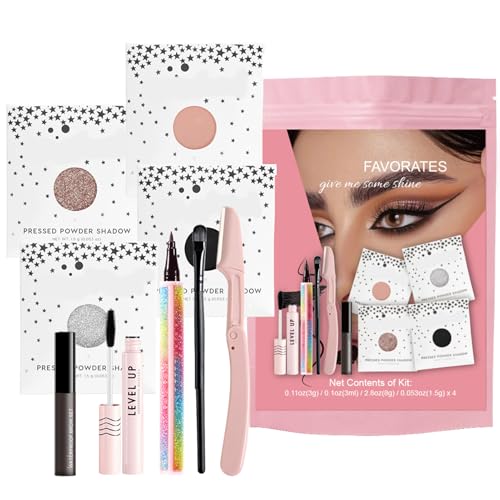XIAOXIAOYU Kosmetikset für Frauen, Make-up-Set für Frauen,Buntes, wischfestes Make-up-Set - 9-teiliges Mädchen-Kosmetikset mit Augenbrauenbalsam, Mascara und langanhaltendem Kosmetikset für lässiges von XIAOXIAOYU