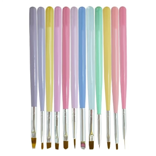 XIAOXIAOYU Nagel-Liner-Pinsel, Nagellack-Pinsel-Set, 12 Stück, Nagelstift-Pinsel, Zeichenverlängerung, Linerpinsel, Nagelmalpinsel, geschnitzter Pinsel für Damen, Nageldesign XIAOXIAOYU Nagel-Liner-Pinsel, Nagellack-Pinsel-Set, 12 Stück, Nagelstift-Pinsel, Zeichenverlängerung, Linerpinsel, Nagelmalpinsel, geschnitzter Pinsel für Damen, Nageldesign von XIAOXIAOYU
