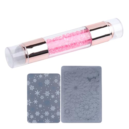 XIAOXIAOYU Nail Stamper Tool - Stamp Art Pen - Rhinestone Decoration Double Ended Stamping Pens for Manicure Salon Home Women Girls von XIAOXIAOYU