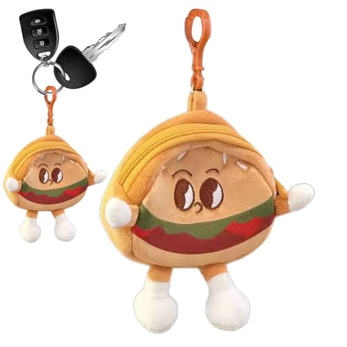 XIAOXIAOYU Niedliche Münztasche – tragbare Münzgeldbörsen-Aufbewahrungstasche, handgefertigter Plüsch-Charm, Anime-Plüsch-Geldbörse, kleine Münzbörse für Rucksack-Dekorationen von XIAOXIAOYU