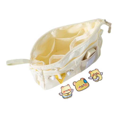 XIAOXIAOYU Niedliches Federmäppchen, Stiftetui-Organizer - Bleistiftbeutel-Organizer, mehrschichtige Schreibwarentasche | Niedliche Stift-Tragetasche mit Bärenmuster für Teenager, Mädchen, von XIAOXIAOYU