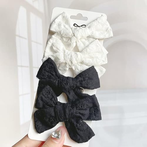 4 Teile / satz Sweet Print Bowknot Haarspangen für süße Baby Mädchen Baumwolle Bögen Haarnadel Haarspange Kopfbedeckung Kinder Haarschmuck Geschenk von XIAOXIN