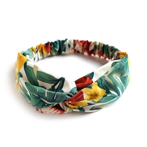 Frauen Mädchen Sommer Böhmische Haarbänder Drucken Stirnbänder Vintage Kreuz Turban Bandage Bandanas Haarbänder Haarschmuck von XIAOXIN