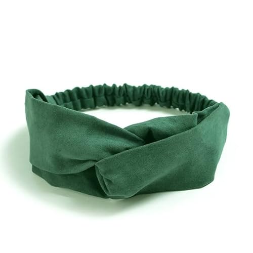 Mode Frauen Stirnband Vintage Cross Top Knoten elastisches Strickhaarband einfarbig Mädchen Haarband Haarschmuck Twisted Headwrap von XIAOXIN