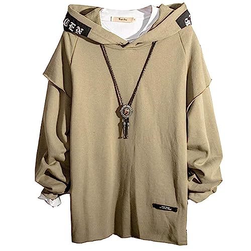 XIAOYAO Hoodie Herren Techwear Kapuzenpullover Hip Hop Streetwear Urban Pullover Unisex Casual von XIAOYAO