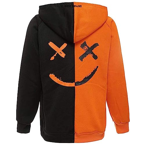 XIAOYAO Hoodie Herren Techwear Kapuzenpullover Hip Hop Long Sleeve Streetwear Urban Pullover Unisex Casual Sportlich von XIAOYAO