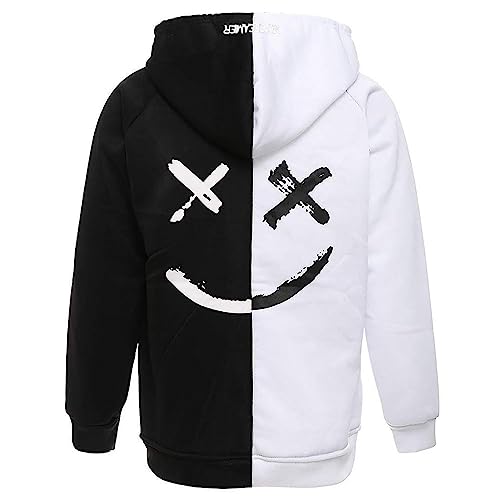 XIAOYAO Hoodie Herren Techwear Kapuzenpullover Hip Hop Long Sleeve Streetwear Urban Pullover Unisex Casual Sportlich von XIAOYAO