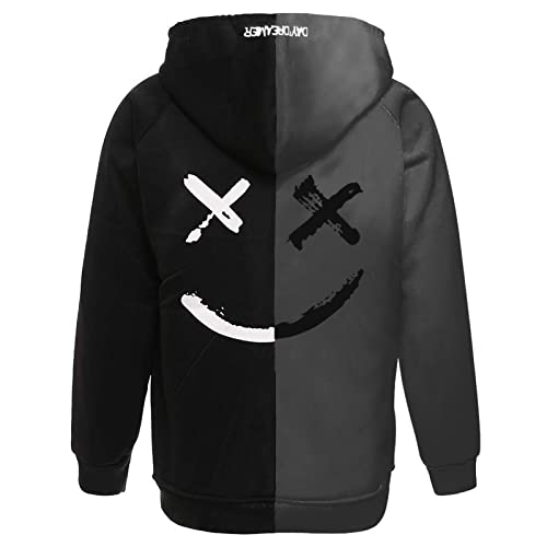 XIAOYAO Hoodie Herren Techwear Kapuzenpullover Hip Hop Long Sleeve Streetwear Urban Pullover Unisex Casual von XIAOYAO