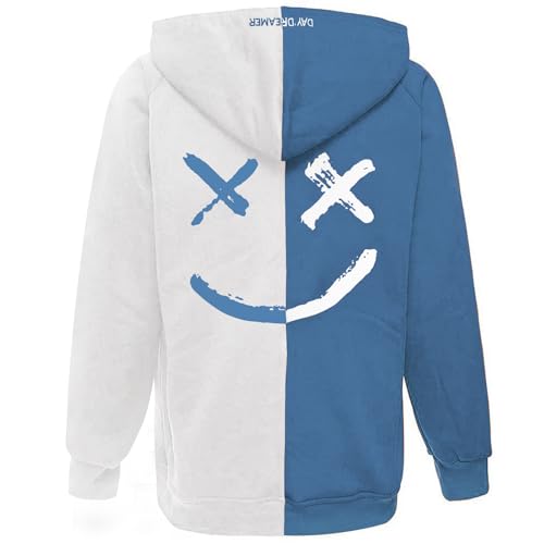 XIAOYAO Hoodie Herren Techwear Kapuzenpullover Hip Hop Long Sleeve Streetwear Urban Pullover Unisex Casual Sportlich von XIAOYAO