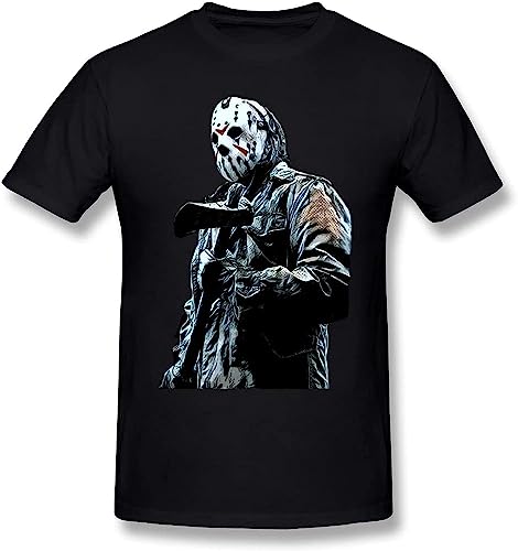 Jason Voorhees Movie Men T T-Shirts Hemden Hiphop Team PlSize Cotton O-Neck Short Sleeve Custom TT-Shirts Hemden Men SweatT-Shirts Hemden Black(X-Large) von XIAOYER