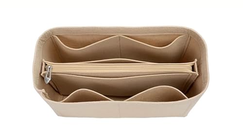 Handtaschen-Organizer-Einsatz for LV Carryall Handtaschen. Aufbewahrungstasche for Handtaschenfutter(Beige B,Medium) von XIAOYIBAIHUOUK