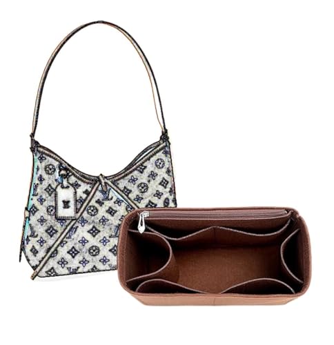 Handtaschen-Organizer-Einsatz for LV Carryall Handtaschen. Aufbewahrungstasche for Handtaschenfutter(Brown A,Small) von XIAOYIBAIHUOUK