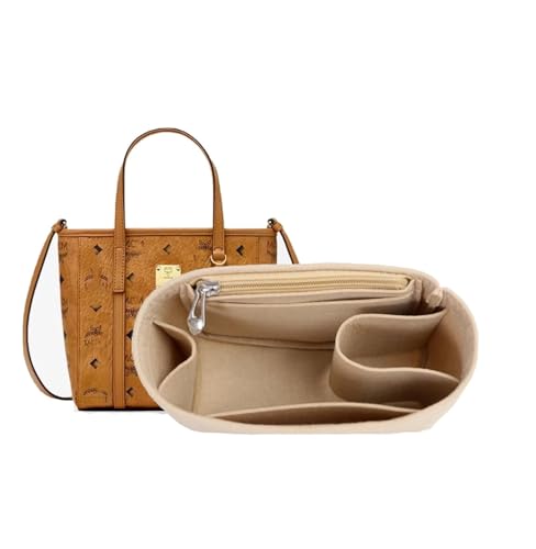 Taschen-Organizer-Einsatz for MCM Liz Tote Bag Tote Liner Bag Organizer(Beige a) von XIAOYIBAIHUOUK