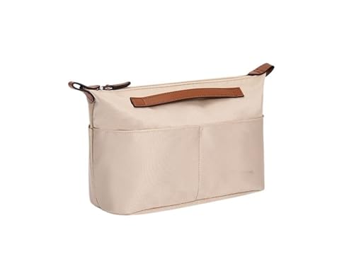 Taschen-Organizer for CAOCH Central Tote Bag, Polyester-gefütterter Organizer, Taschen-Organizer-Einsatz, tragbare Kosmetiktasche(Beige,L) von XIAOYIBAIHUOUK