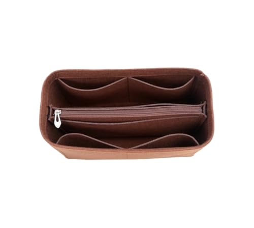 Taschen-Organizer for LV Keepall Handtasche, Innentasche, Aufbewahrungstasche, Aufbewahrungstasche, tragbare Kosmetiktasche(Coffee a,for keepall Nano/xs) von XIAOYIBAIHUOUK