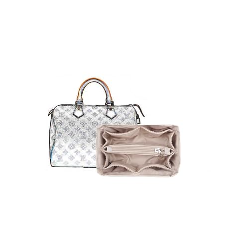 Taschen-Organizer for schnelle Nano-Nylon-Aufbewahrung, Liner-Tasche, Handtaschen-Organizer, Plug-in-Geldbörsen-Aufbewahrungstasche(Beige b) von XIAOYIBAIHUOUK