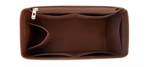 Taschen-Organizer mit Filzeinsatz for LV Speedy 20 25 30 35 Handtasche Innentaschen-Organizer Reiseaufbewahrung tragbare Kosmetiktasche(for speedy25 Coffee) von XIAOYIBAIHUOUK