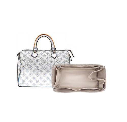 Taschen-Organizer passend for Lv Speedy Nylon-Aufbewahrungstasche, Handtaschen-Organizer, Plug-in-Geldbörsen-Aufbewahrungstasche(Beige a,Foe Lv Speedy 30) von XIAOYIBAIHUOUK