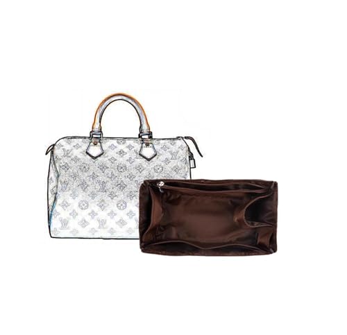 Taschen-Organizer passend for Lv Speedy Nylon-Aufbewahrungstasche, Handtaschen-Organizer, Plug-in-Geldbörsen-Aufbewahrungstasche(Coffee a,Foe Lv Speedy 30) von XIAOYIBAIHUOUK