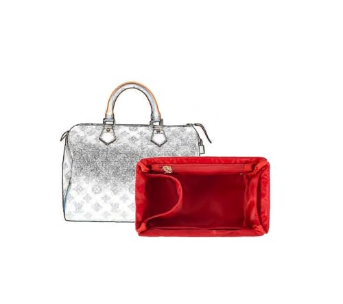 Taschen-Organizer passend for Lv Speedy Nylon-Aufbewahrungstasche, Handtaschen-Organizer, Plug-in-Geldbörsen-Aufbewahrungstasche(Red) von XIAOYIBAIHUOUK