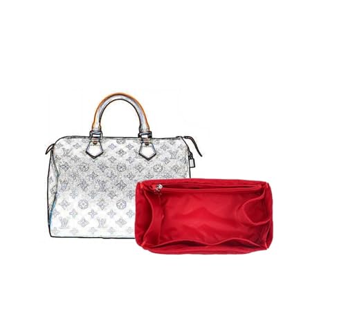 Taschen-Organizer passend for Lv Speedy Nylon-Aufbewahrungstasche, Handtaschen-Organizer, Plug-in-Geldbörsen-Aufbewahrungstasche(Red a,Foe Lv Speedy 30) von XIAOYIBAIHUOUK