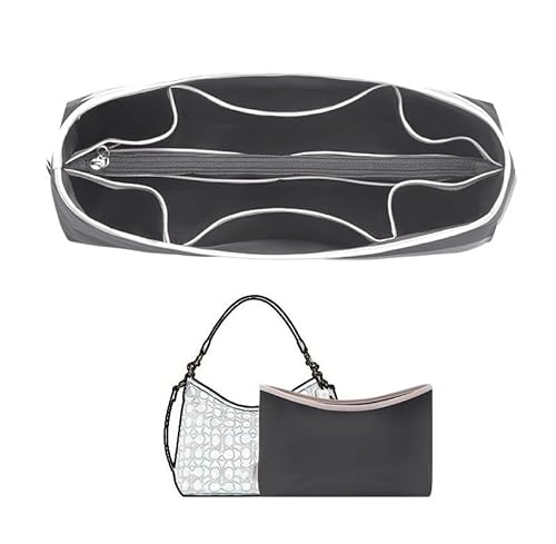 Taschenaufbewahrungs-Organizer, geeignet for Coach Laurel, Polyester-Innentasche, Handtaschen-Organizer, Plug-in-Geldbörsen-Innenfutter-Aufbewahrungstasche(Black) von XIAOYIBAIHUOUK