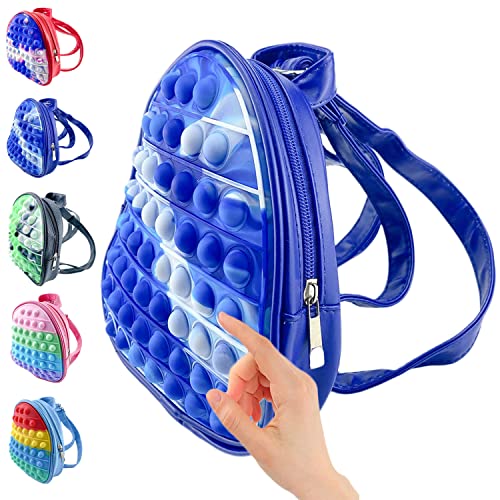 Pop It Backpack, Pop It Rucksack Schule, Pop Fidget Toys Bag, Push Bubble Sensory Squeeze Bag, Anti-Anxiety Fidget Toy Popit, Stress Relief Pop Backpack for Adults and Children von XIAOYIYI